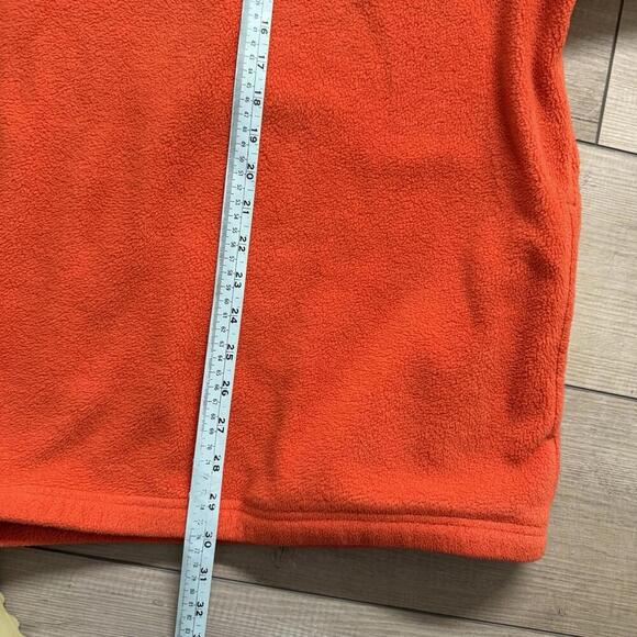 Vintage Tommy Hilfiger Orange Polar Fleece Quarter Zip XL Logo Embroidered Y2K - Picture 10 of 10